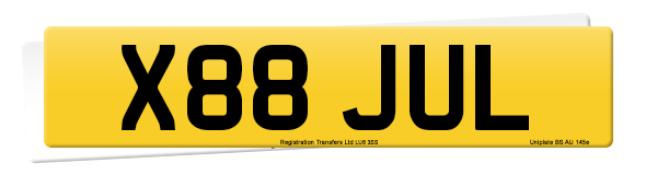 Registration number X88 JUL
